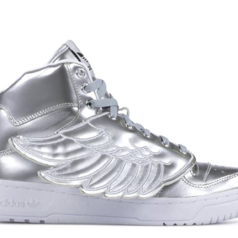 Jeremy Scott Wings Metal 'Silver Metallic' MEN SIZE US 9 1/2